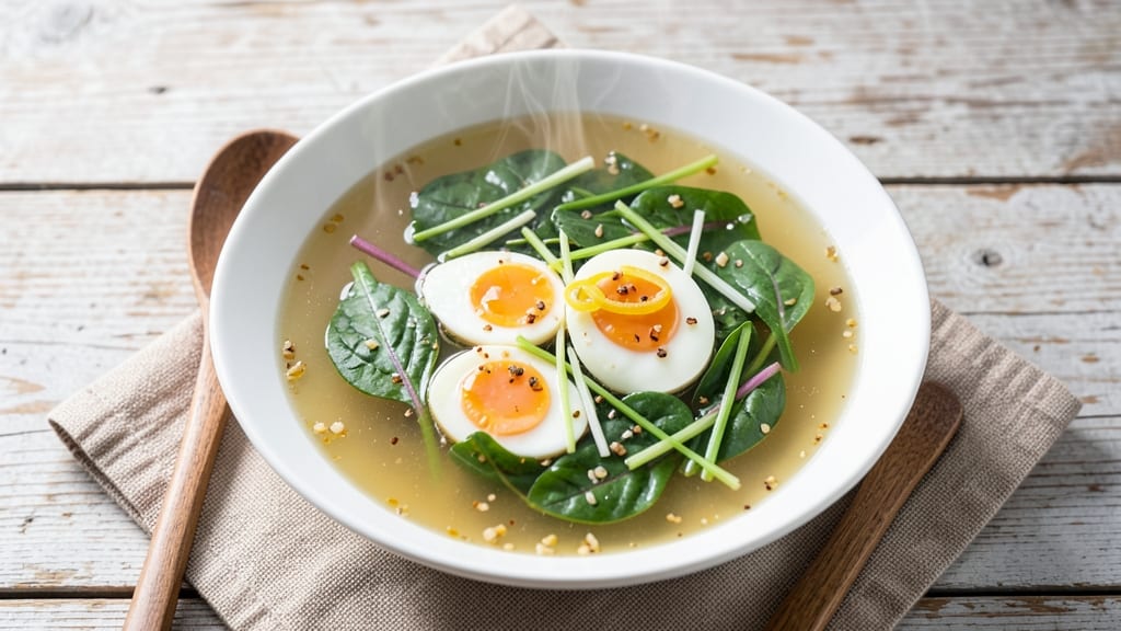 Spinach Egg Drop Soup Recipe Chinese: Silken Egg Threads in Savory Broth