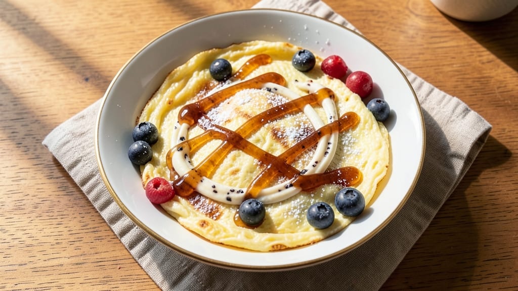 Sweet Egg Omelette Recipe: Caramelized Honey and Vanilla Bean Swirls