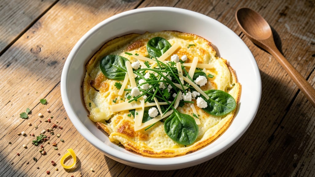 Vegetarian Egg Omelette Recipe: Fluffy Layers With Herbs and Cheese
