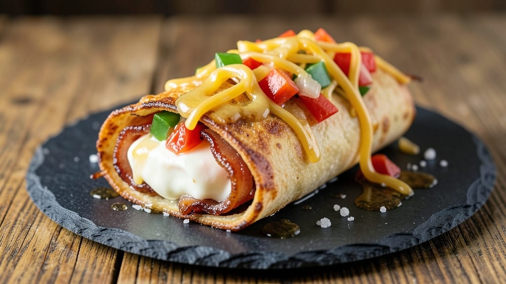 Bacon and Egg Roll Recipe: Crispy Tortilla Cups With Smoky Bacon Bite