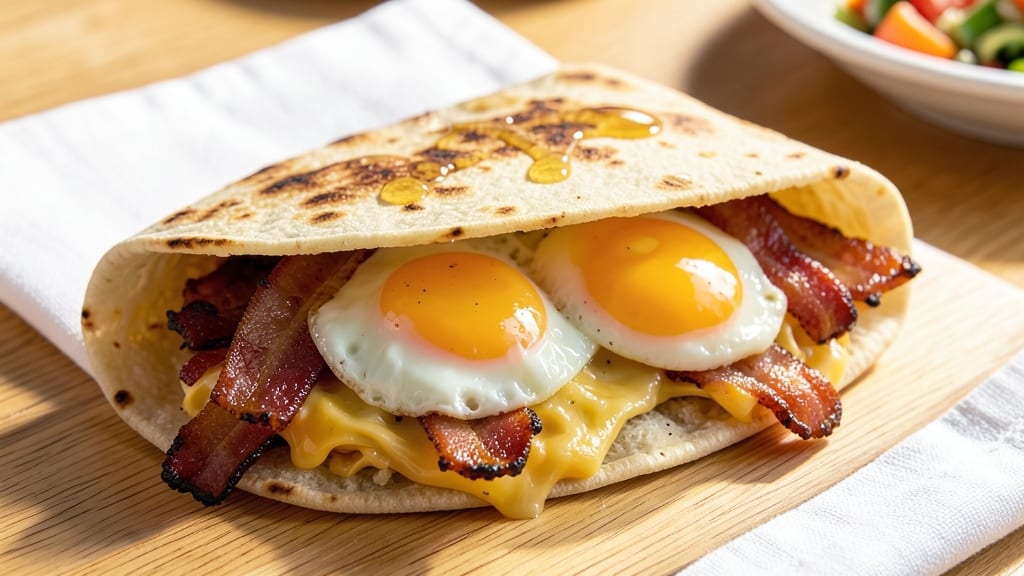 Bacon and Egg Breakfast Burrito Recipe: Crispy Tortilla Crunch Meets Runny Yolk Brilliance