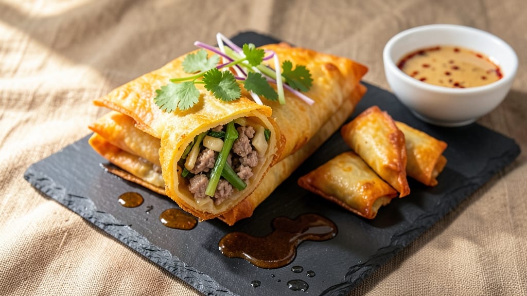 Airfryer Egg Roll Recipe: Crispy Wonton Shells with Spiced Pork Filling