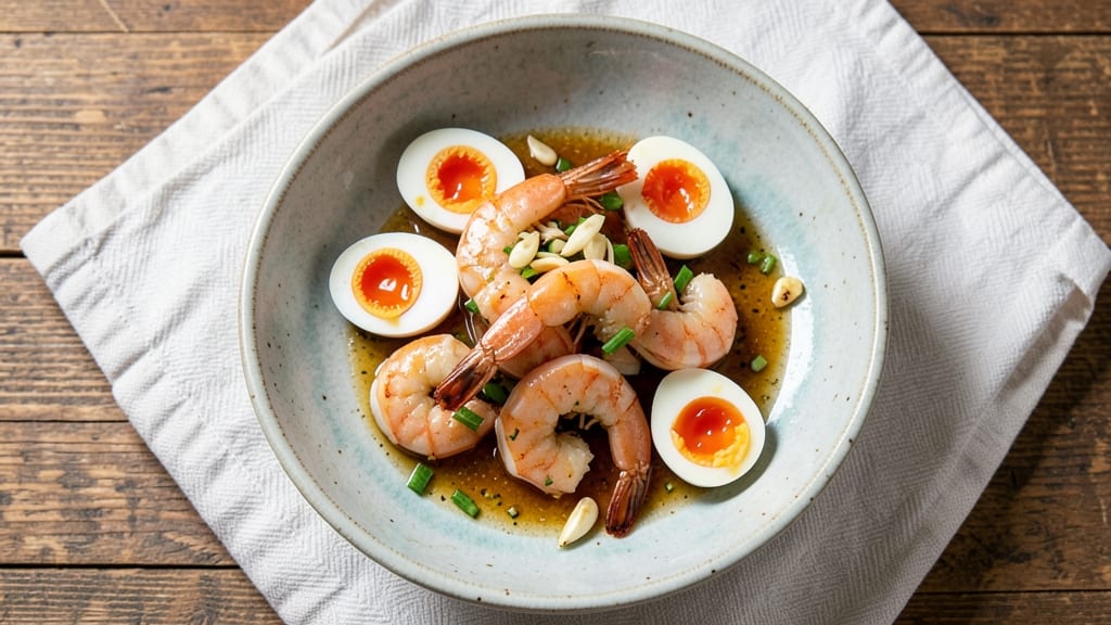Shrimp and Red Eggs Recipe: Spicy-Sweet Breakfast Harmony in One Skillet