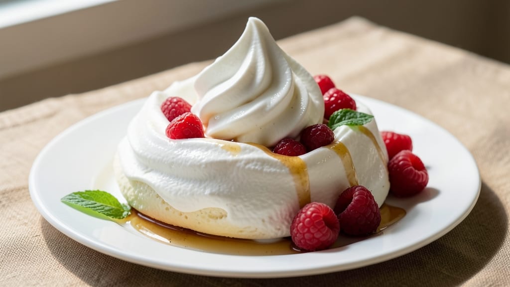 1 Egg Pavlova Recipe: Crispy Meringue Crown with Light Marshmallow Heart