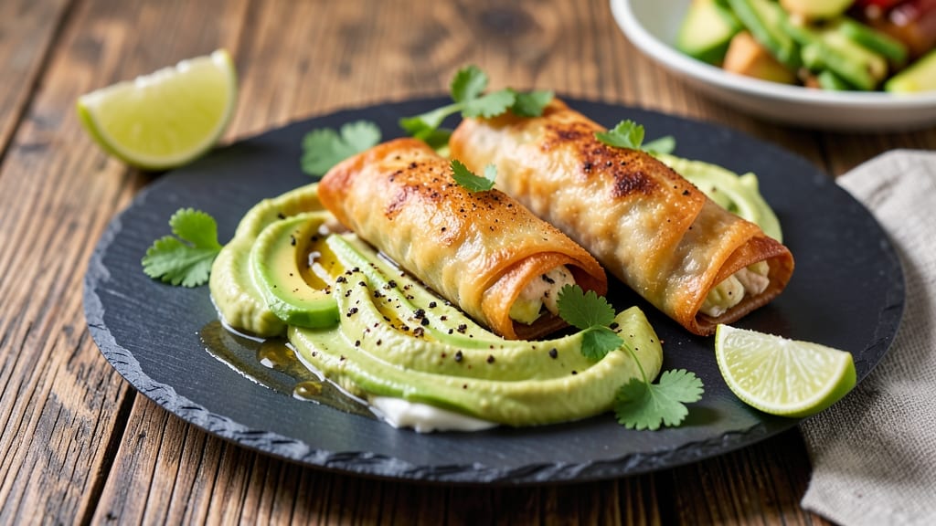Avocado Club Egg Rolls CPK Recipe: Crispy Tortilla Cups with Avocado-Cream Cheese Fusion