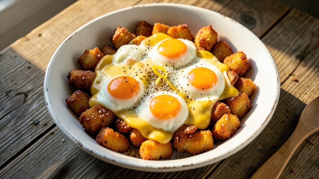 Tater Tot Egg and Cheese Recipe: Crispy Bites With Melty Yolk Magic