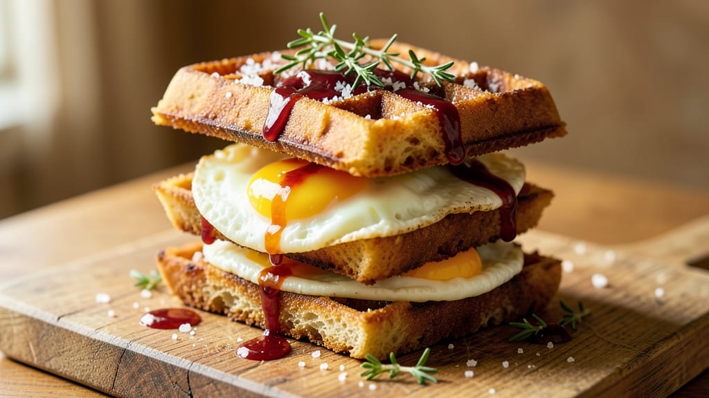Waffle Egg Sandwich Recipe: Crispy Waffle Crunch Meets Runny Yolk Magic