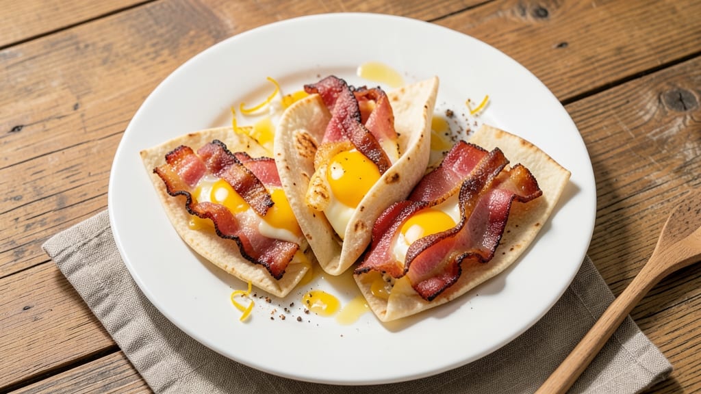Bacon, Egg, and Cheese Pockets Recipe: Crispy Tortilla Shells With Gooey Melts