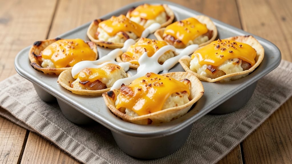 Smashed Potato Egg Bites Recipe: Crispy Tortilla Cups With Fluffy Yolk Hearts