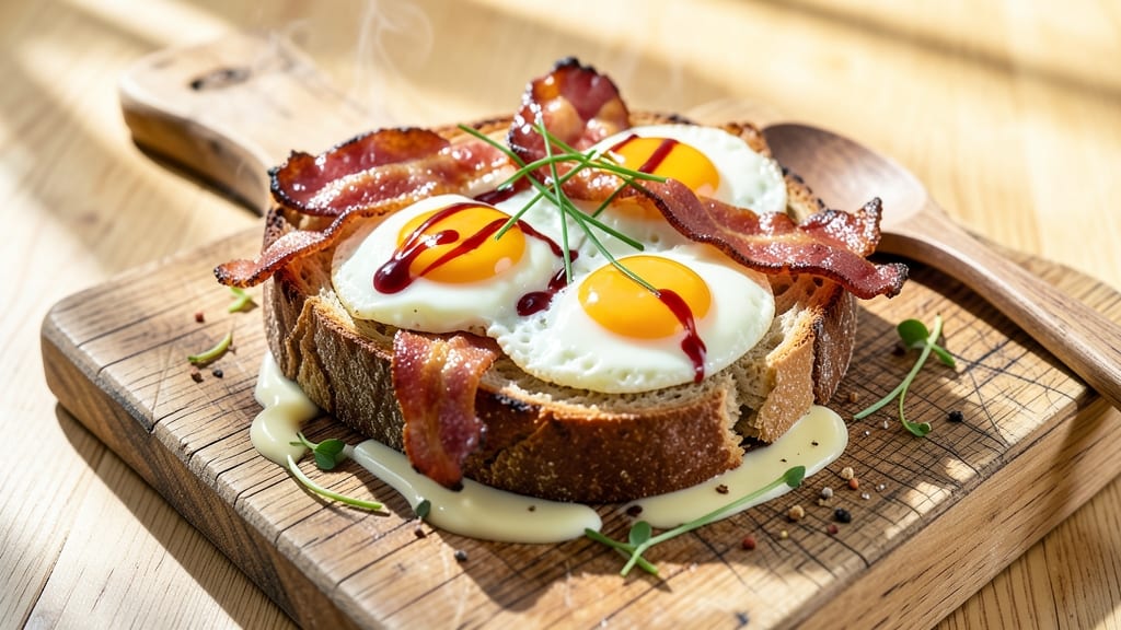 Bacon Egg Bread Recipe: Crispy Crust with Runny Yolk Magic