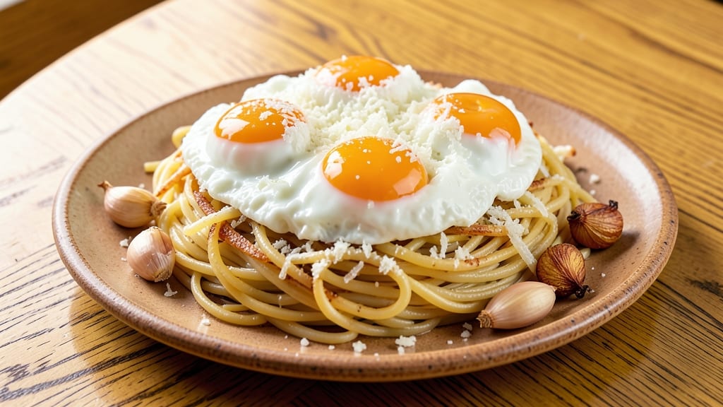 Spaghetti Egg Parmesan Recipe: Breakfast Twist With Cheesy Noodle Hugs