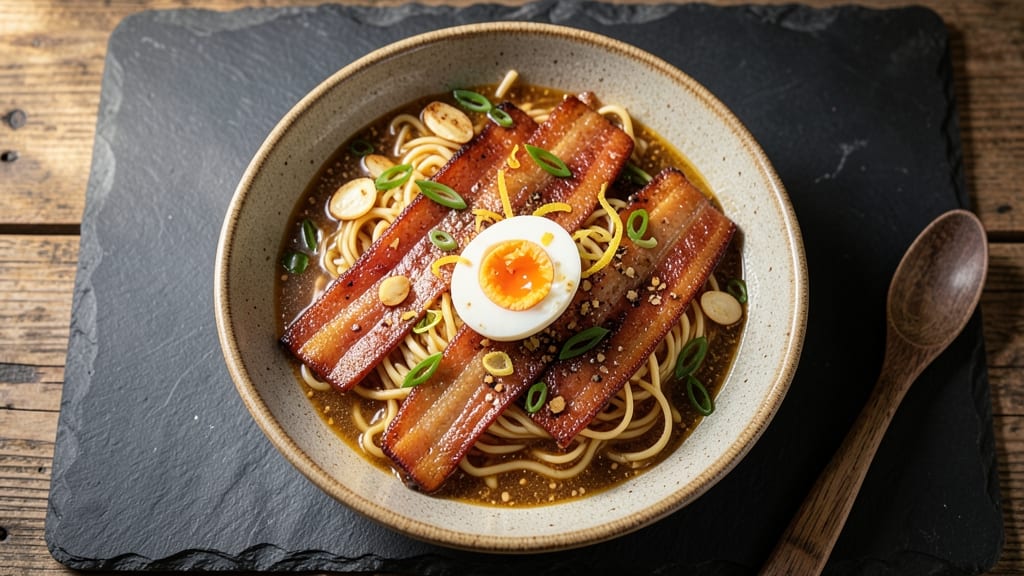 Spam Ramen Noodles and Egg Recipe: Savory Spam Broth Meets Silky Egg Ribbons