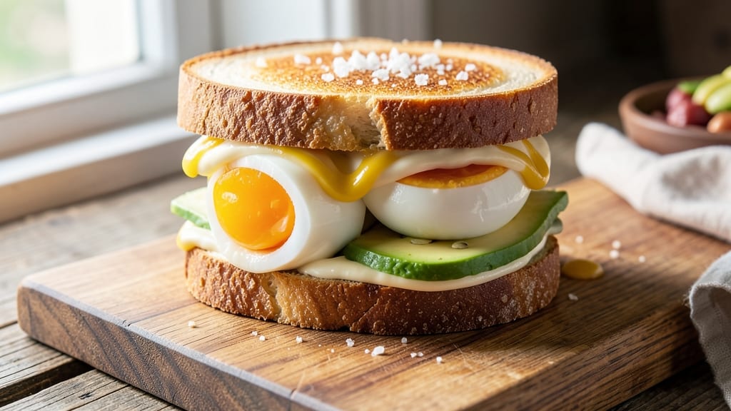 Soft-Boiled Egg Sandwich Recipe: Runny Yolk Magic in 5 Minutes