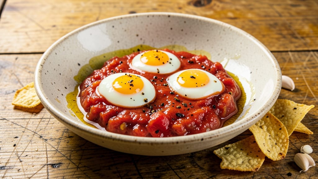 Tomato Egg Recipe Made with Lau: Crispy Tortilla Cups With Silky Yolk Brilliance