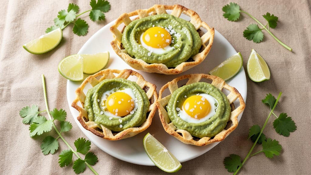 Avocado Egg Air Fryer Recipe: Crispy Tortilla Cups With Creamy Avocado-Yolk Fusion