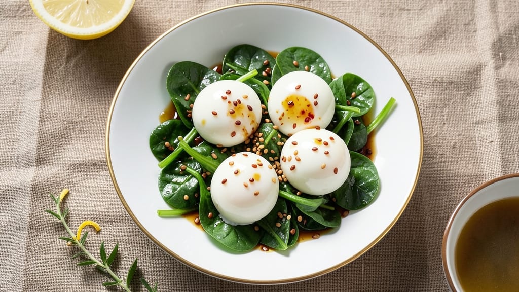 Steamed Egg With Spinach Recipe: Silky Yolk and Earthy Green Harmony