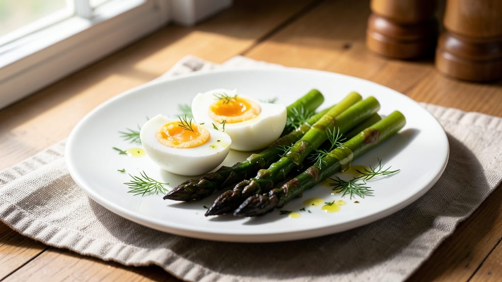 Asparagus and Hard-Boiled Eggs Recipe: Crunchy Bites With Silky Yolk Magic