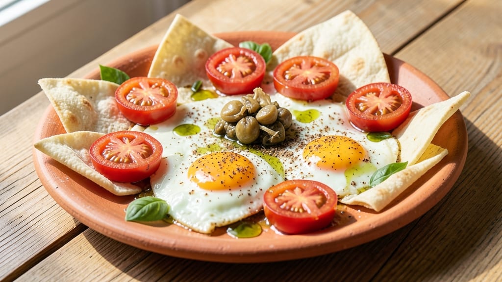 Tomato Egg Mediterranean Recipe: Crispy Tortilla Cups With Herbed Yolk Brilliance