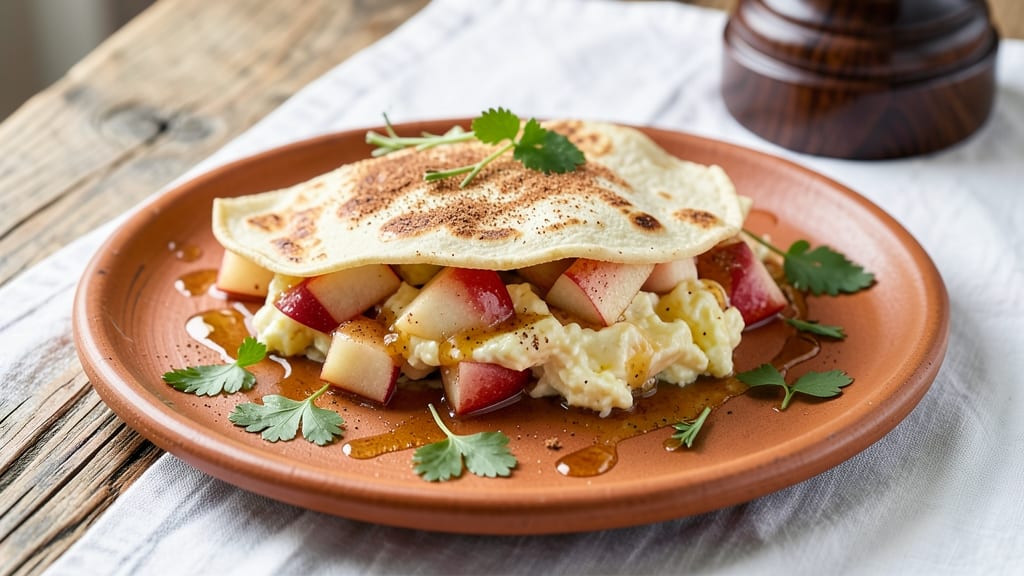 Apple Eggs Recipe: Crispy Tortilla Cups with Spiced Apple Filling