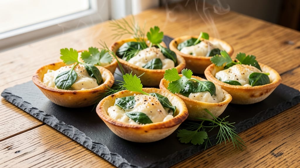 Tim Hortons Spinach and Egg White Omelette Bites Recipe: Crispy Tortilla Cups With Fresh Herb Zing